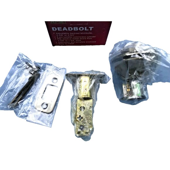 1 NU-SET Contractor Deadbolt lock, code to 13525. two keys- Home Security - Picture 2 of 6